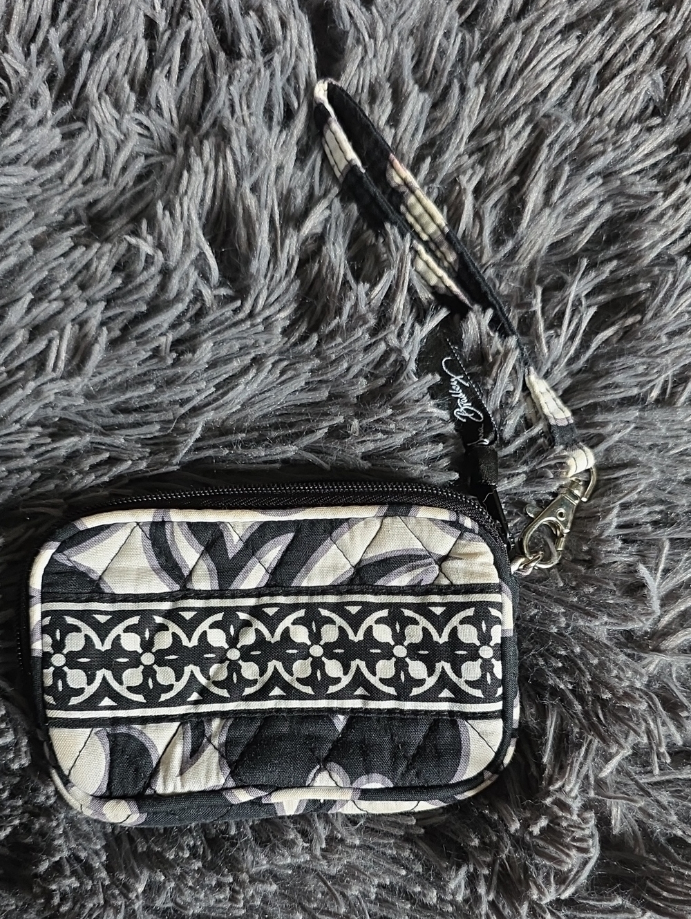 Vera Bradley Black and White Quilted Wristlet
